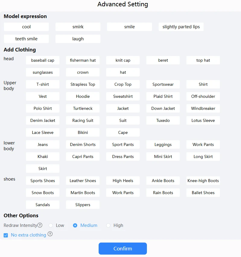 AI Model Custom Background Setting