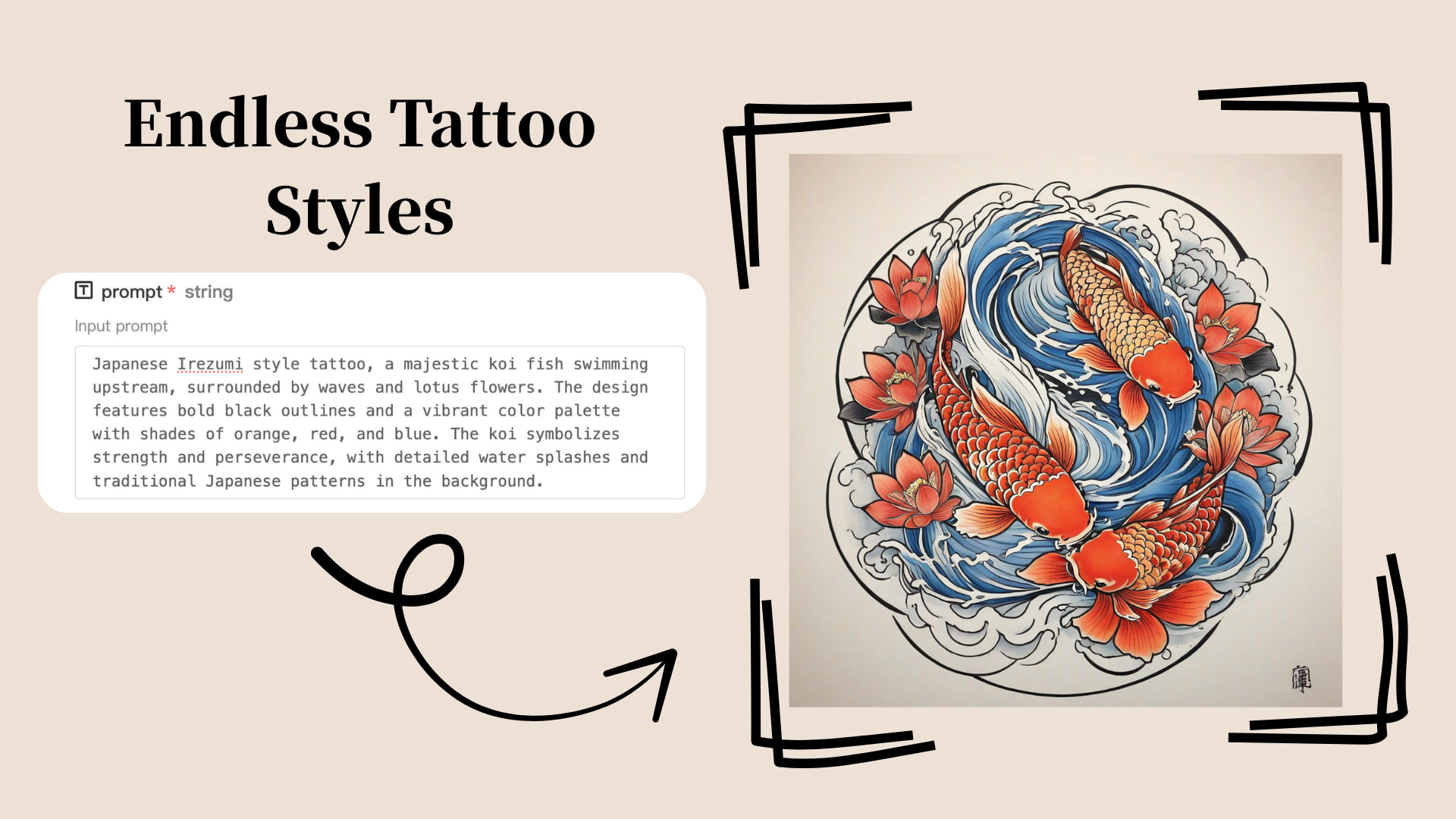Explore endless tattoo styles with the AI Tattoo Generator