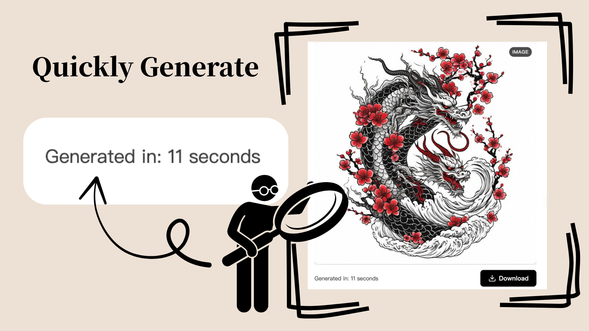 Quickly generate tattoo design