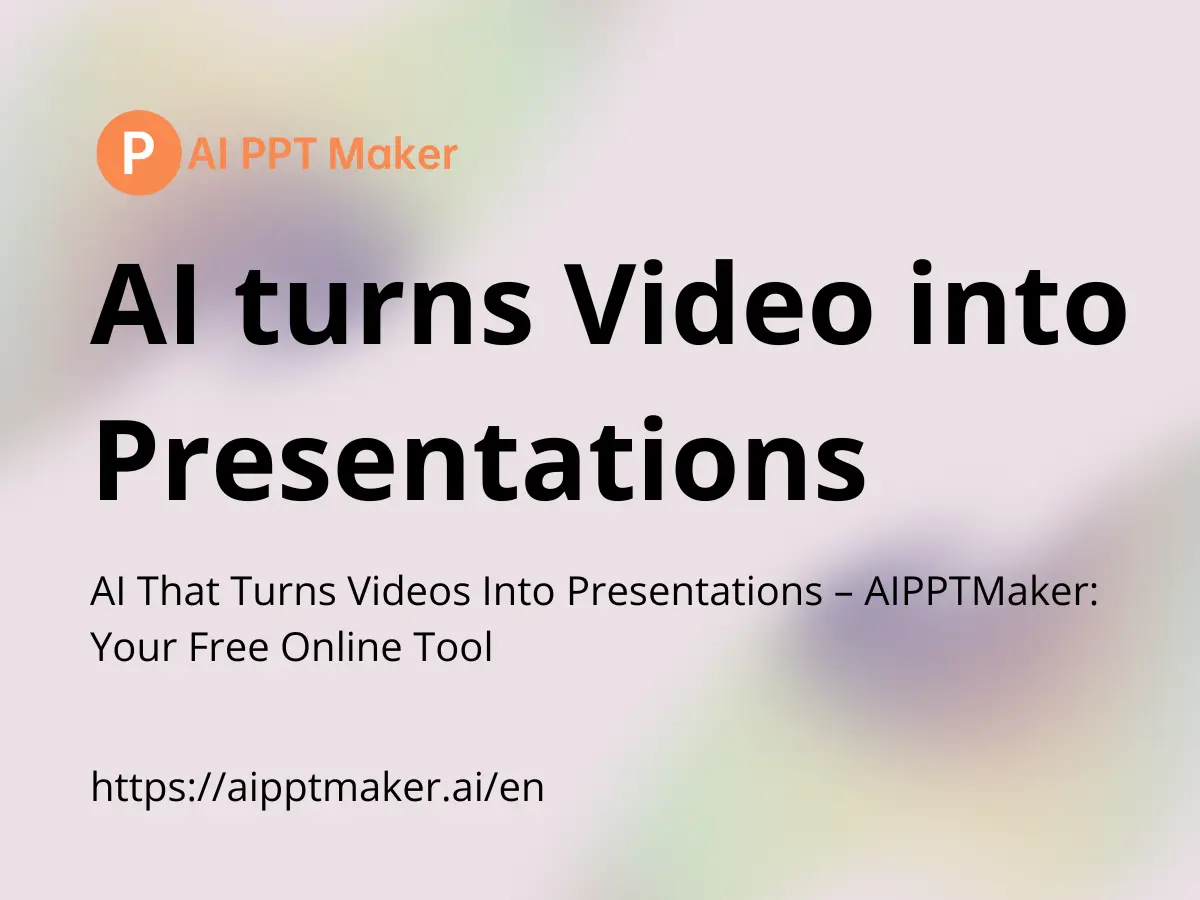 AI That Turns Videos Into Presentations