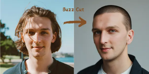 AI Hairstyle Changer Buzz Cut