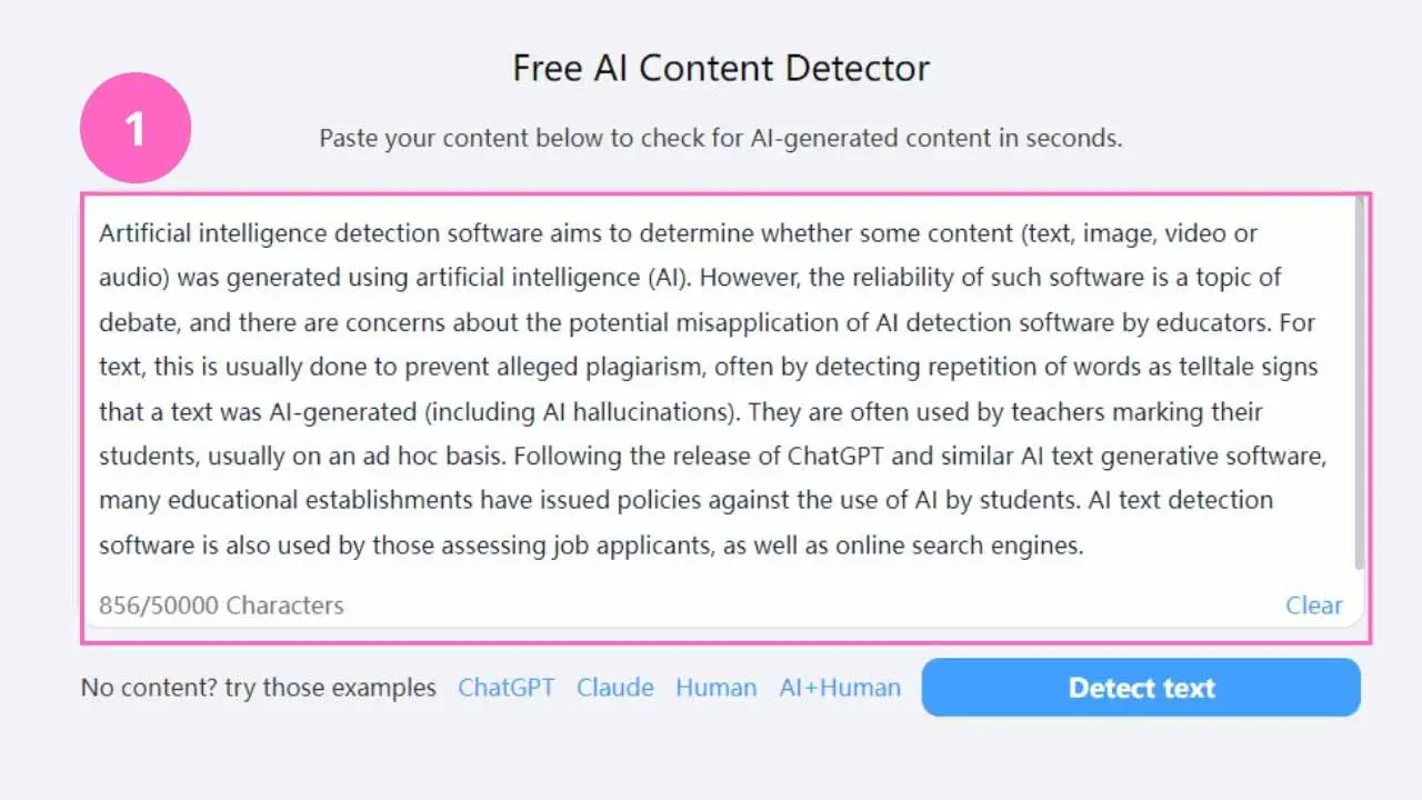 AI Writing Use Step 1