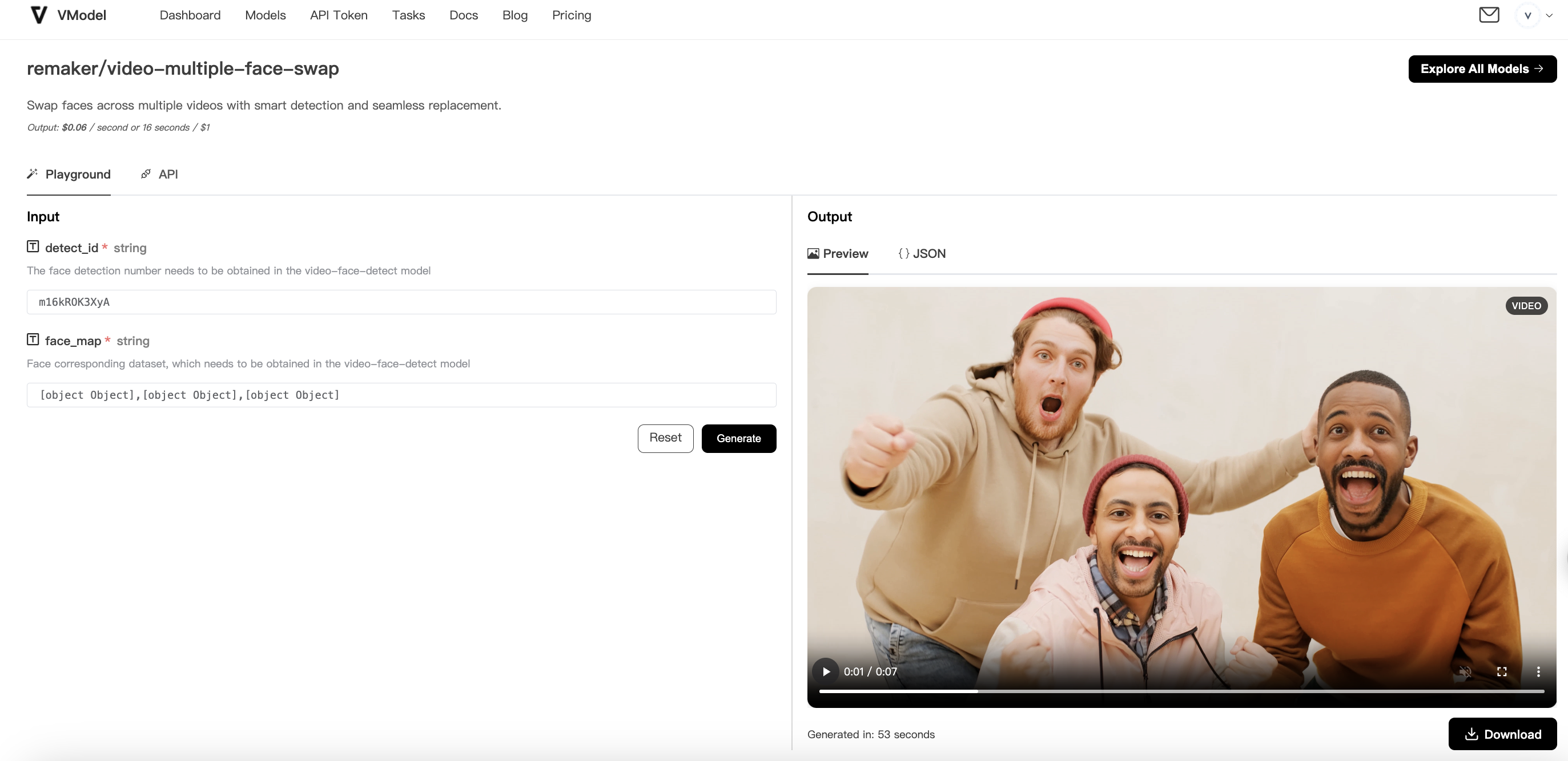 vmodel-one-to-many-video-face-swap