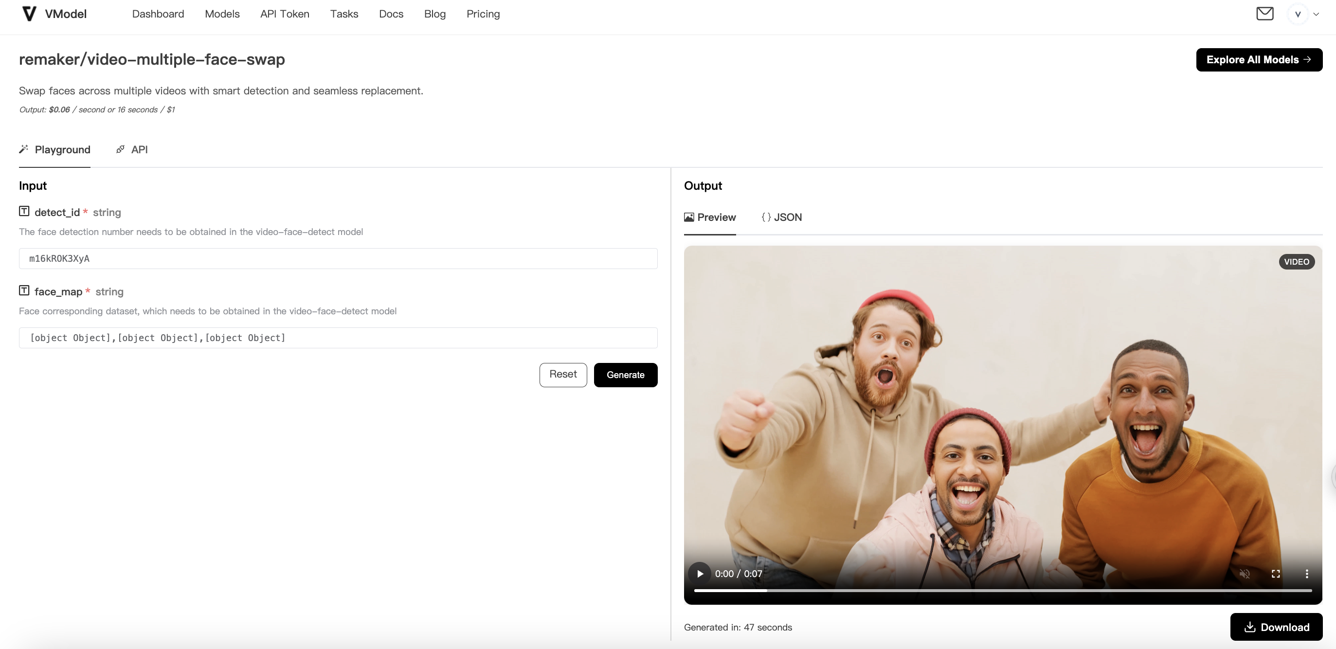 vmodel-one-to-many-video-face-swap